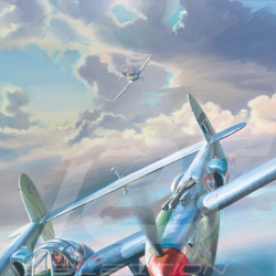 Poster 31. Juli 1944, l'Adieu Antoine de Saint-Exupéry 80 x 60 cm Originalzeichnung von Benjamin Freudenthal