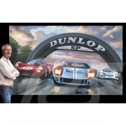 Canvas Ford GT40 24h Le Mans 1966 240 x 150 cm Original Artwork by Benjamin Freudenthal