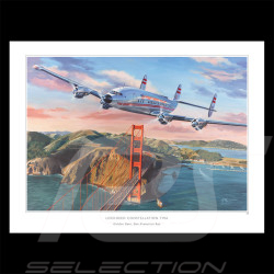 Poster Lockheed Constellation San Francisco 80 x 60 cm original drawing by Benjamin Freudenthal