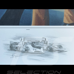 Poster Le Printemps de Lord Hesketh James Hunt Monaco GP 1974 80 x 60 cm Original drawing by Benjamin Freudenthal
