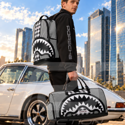 Porsche Travel Bag X Sprayground Pepita Black / White WAP03500326DBP