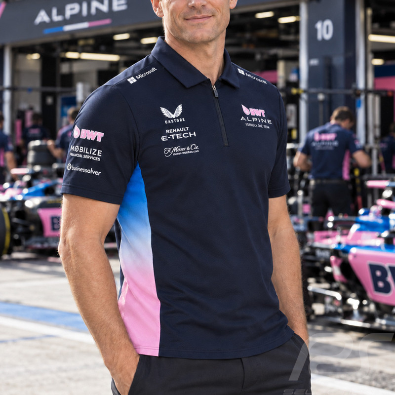 Alpine Polo Official Shirt Low Price F1 Team Navy Blue TM10290-020 - Unisex