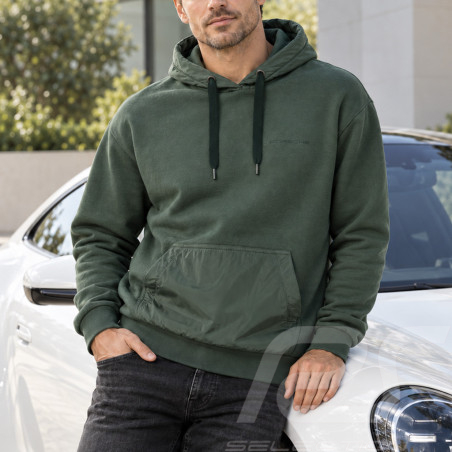 Sweat Porsche Essential Hoodie à Capuche Vert chêne WAP202RESS - mixte