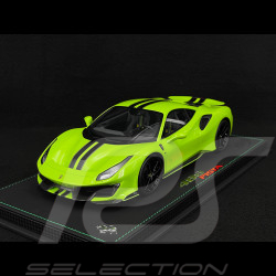 Ferrari 488 Pista 2018 Verde Germoglio / Bandes Noires / Jantes Carbone 1/18 BBR Models P18145O