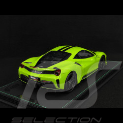 Ferrari 488 Pista 2018 Verde Germoglio / Black Stripes / Carbon Rims 1/18 BBR Models P18145O