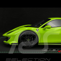 Ferrari 488 Pista 2018 Verde Germoglio / Black Stripes / Carbon Rims 1/18 BBR Models P18145O