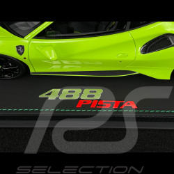 Ferrari 488 Pista 2018 Verde Germoglio / Bandes Noires / Jantes Carbone 1/18 BBR Models P18145O