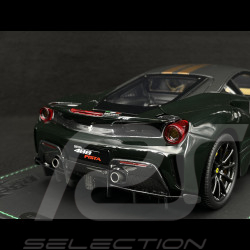 Ferrari 488 Pista 2018 Verde British / Goldene Streifen / Carbon Felgen 1/18 BBR Models P18145N
