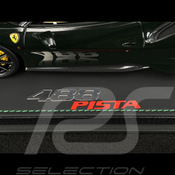 Ferrari 488 Pista 2018 Verde British / Gold Stripes / Carbon Rims 1/18 BBR Models P18145N