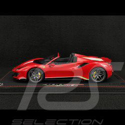 Ferrari 488 Pista Spider 2018 Rosso Corsa / Bande Tricolore Italienne 1/18 BBR Models P18162C4