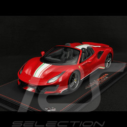 Ferrari 488 Pista Spider 2018 Rosso Corsa / Italienischer Trikolore Streifen 1/18 BBR Models P18162C4