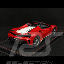 Ferrari 488 Pista Spider 2018 Rosso Corsa / Italian Tricolor Stripe 1/18 BBR Models P18162C4