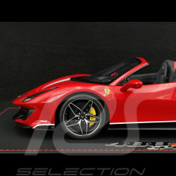 Ferrari 488 Pista Spider 2018 Rosso Corsa / Italian Tricolor Stripe 1/18 BBR Models P18162C4