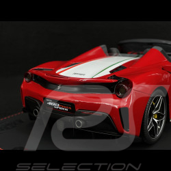 Ferrari 488 Pista Spider 2018 Rosso Corsa / Bande Tricolore Italienne 1/18 BBR Models P18162C4