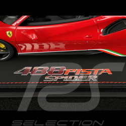 Ferrari 488 Pista Spider 2018 Rosso Corsa / Italian Tricolor Stripe 1/18 BBR Models P18162C4