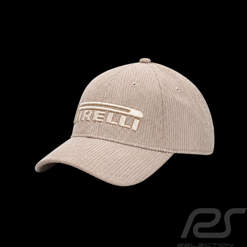 Casquette Pirelli F1 Brodé / Velours Côtelé Premium Beige PIRPC0153 - mixte