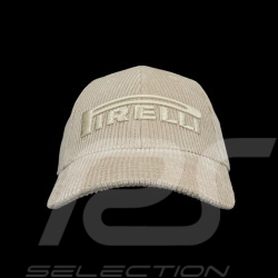 Casquette Pirelli F1 Brodé / Velours Côtelé Premium Beige PIRPC0153 - mixte