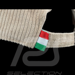Pirelli Cap F1 Bestickte / Gerippter Samt Premium Beige PIRPC0153 - unisex