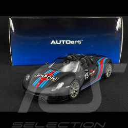 Porsche 918 Spyder n° 15 Pack Weissach Martini 2013 Noir Mat 1/18 Autoart 77929