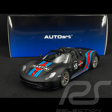 Porsche 918 Spyder n° 15 Weissach Package Martini 2013 Mattschwarz 1/18 Autoart 77929