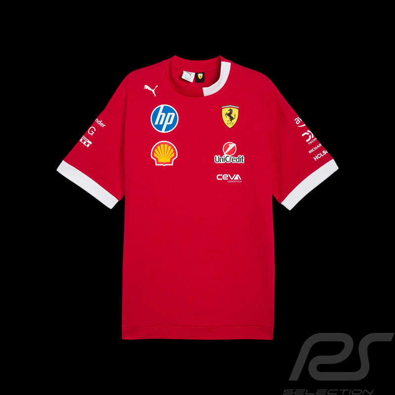 Ferrari T-shirt F1 Team Leclerc / Hamilton Puma Dark Red 701232810-001 - unisex