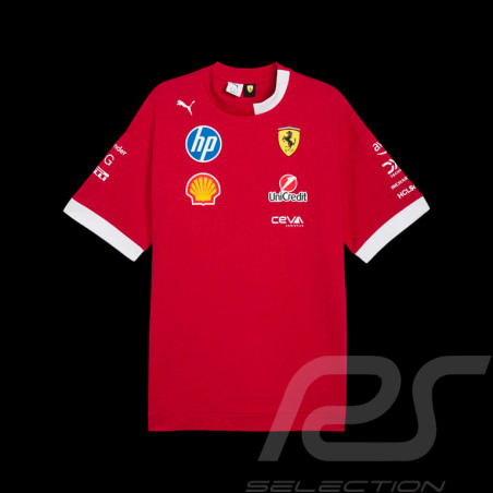 Ferrari T-shirt F1 Team Leclerc / Hamilton Puma Dark Red 701232810-001 - unisex