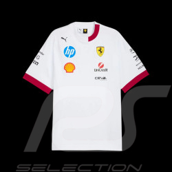 T-shirt Ferrari F1 Team Leclerc / Hamilton Puma Blanc 701232810-002 - mixte
