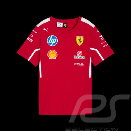 Ferrari T-shirt Low Cost F1 Team Leclerc / Hamilton Puma Dark Red 701232809-001 - unisex