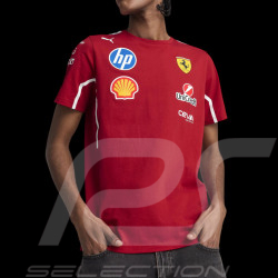 T-shirt Ferrari Pas Cher F1 Team Leclerc / Hamilton Puma Rouge Foncé 701232809-001 - mixte