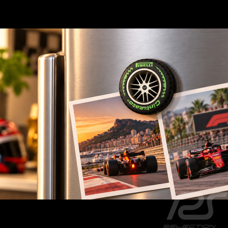 Pirelli Magnet F1 Intermediate-Reifen Grün - Dekomagnet PIRPC0140