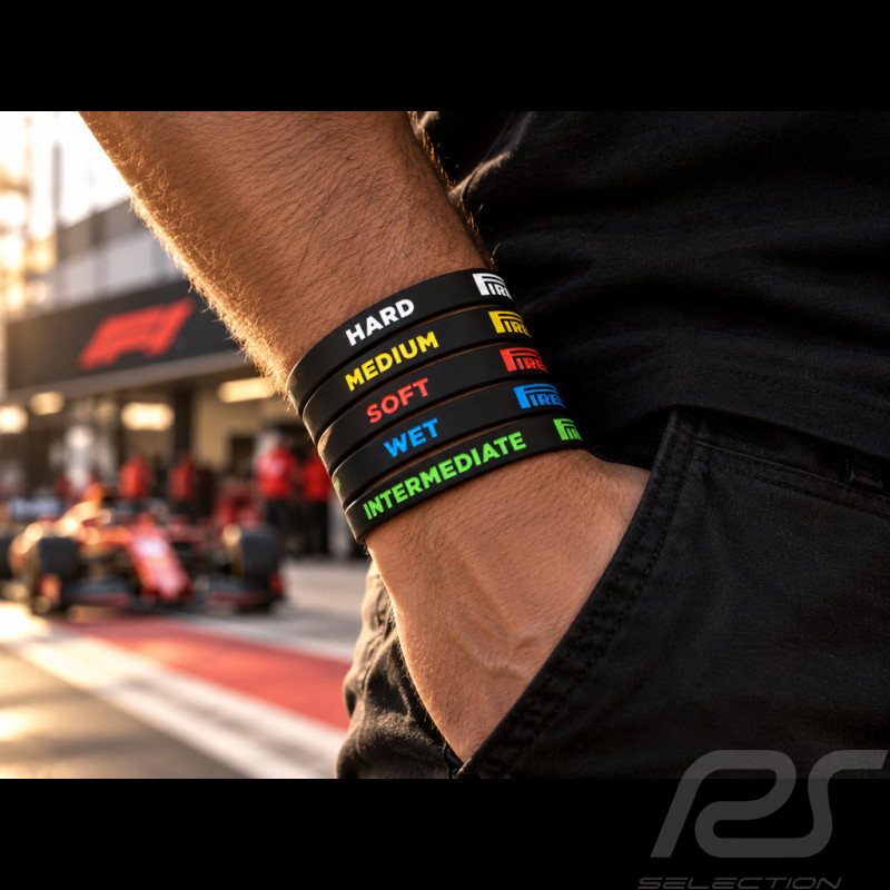 Lot de 5 Bracelets Pirelli F1 Noir PIRPC0025