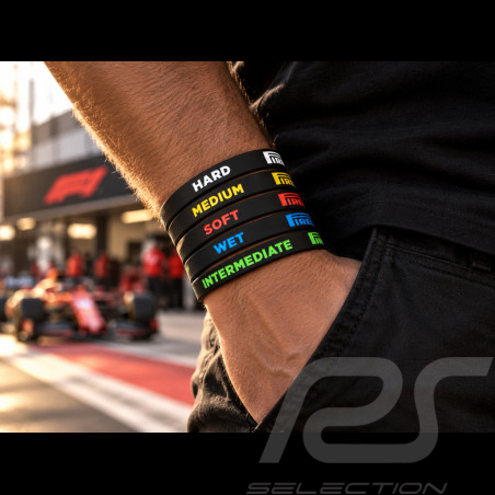 Lot de 5 Bracelets Pirelli F1 Noir PIRPC0025