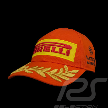 SELTEN : Pirelli Cap F1 Sieger Barcelona Grand Prix F1 Bestickte Premium Orange PIRPC0086 - unsiex