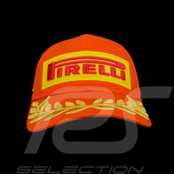 RARE : Casquette Pirelli F1 Vainqueur Grand Prix Bracelone F1 Brodé Premium Orange PIRPC0086 - mixte