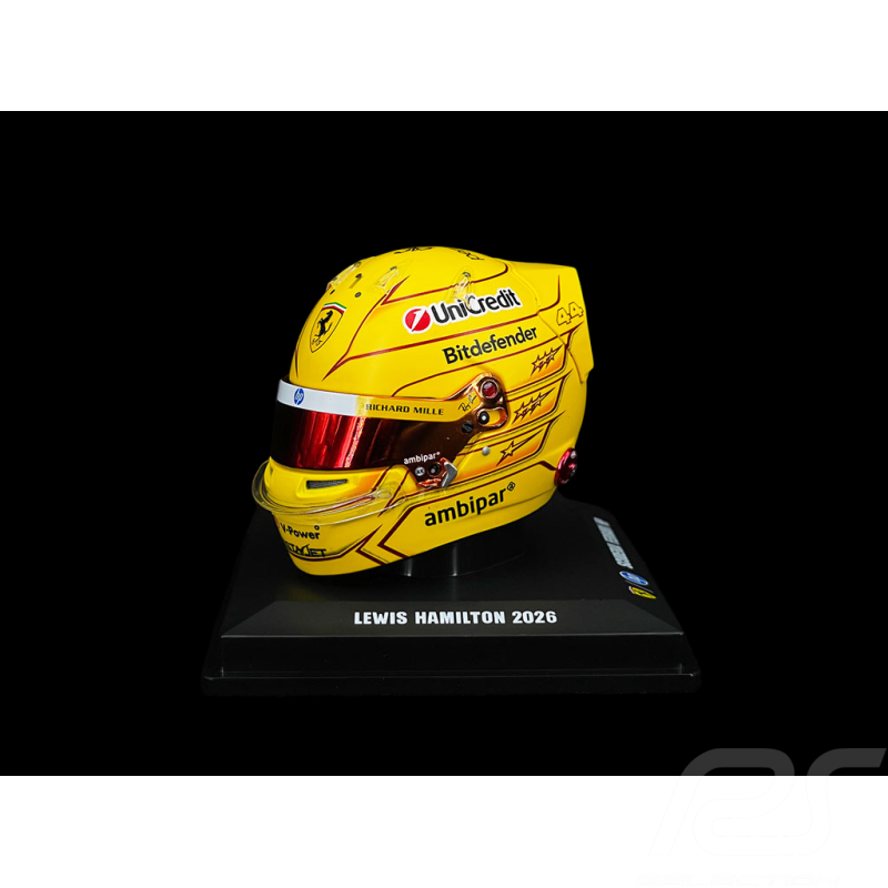Casque Lewis Hamilton Ferrari n° 44 Saison 2026 F1 1/5 LookSmart LSHEL031