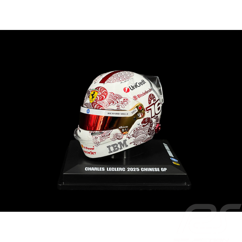 Casque Charles Leclerc Ferrari n° 16 GP Chine 2025 F1 1/5 LookSmart LSHEL011