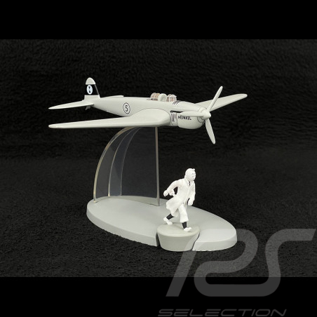 Tim und Struppi Flugzeug - Der Heckenschneide Kampfjet - König Ottokars Zepter 19 cm 29564