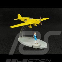 Avion Tintin -  Jo, Zette et Jocko : Le Testament de M. Pump - Prototype C48 Jaune 19 cm 29566