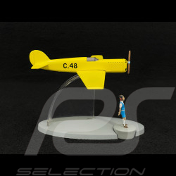 Avion Tintin -  Jo, Zette et Jocko : Le Testament de M. Pump - Prototype C48 Jaune 19 cm 29566