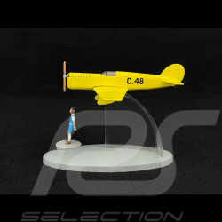 Avion Tintin -  Jo, Zette et Jocko : Le Testament de M. Pump - Prototype C48 Jaune 19 cm 29566