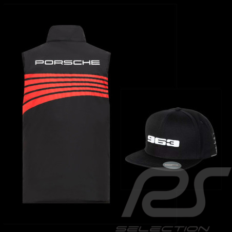 Set of 2 Porsche Sleeveless Jacket Motorsport 963 Penske and Hat Black