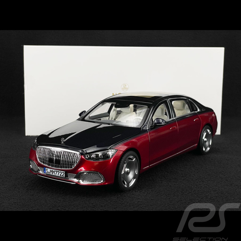 Mercedes-Benz Maybach S 680 4Matic 2021 Bleu Nautical / Rouge Patagonia 1/18 Norev 183919