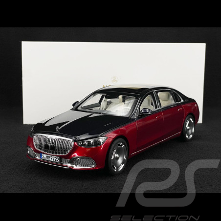 Mercedes-Benz Maybach S 680 4Matic 2021 Bleu Nautical / Rouge Patagonia 1/18 Norev 183919