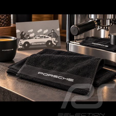 Set de 3 Serviettes Porsche Barista pour Machine à Café Noir WAP05000626BHT