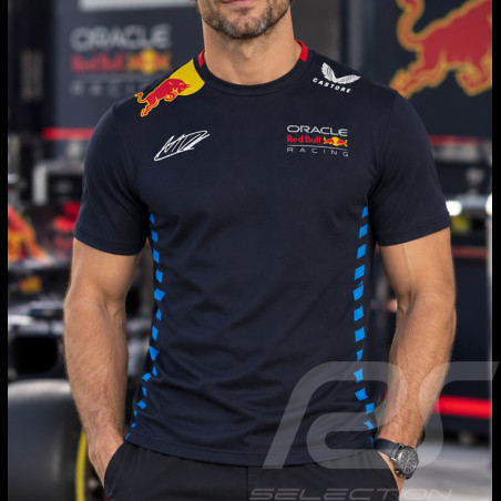 T-shirt Red Bull Racing F1 Team Max Verstappen Signature Bleu Nuit TM5887-190 - Homme