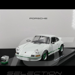 Porsche 911 Carrera RS 2.7 1973 × La Marzocco Blanc Grand Prix / Bandes Vert Python 1/18 Minichamps WAP021118260RS