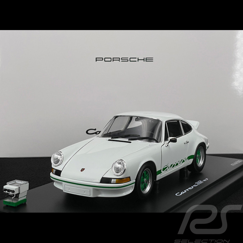Porsche 911 Carrera RS 2.7 1973 × La Marzocco Grand Prix Weiß / Pythongrün Streifen 1/18 Minichamps WAP021118260RS