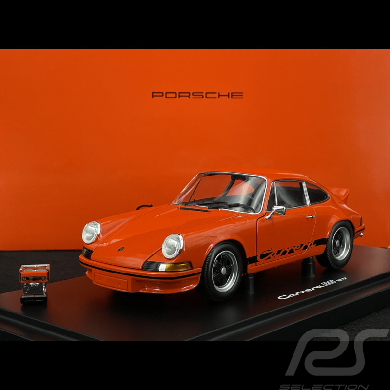 Porsche 911 Carrera RS 2.7 1973 × La Marzocco Tangerine Orange / Schwarze Streifen 1/18 Minichamps WAP021119260RS
