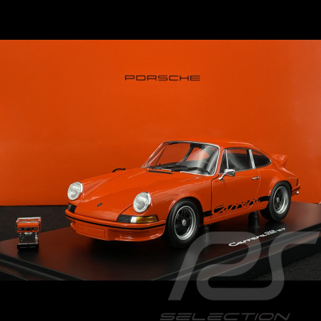 Porsche 911 Carrera RS 2.7 1973 × La Marzocco Orange Tangerine / Bandes Noires 1/18 Minichamps WAP021119260RS