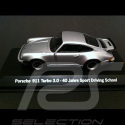 Porsche 911 Turbo 3.0 " 40 Years Sport Driving School " silver 1/43 Welly MAP01993214
